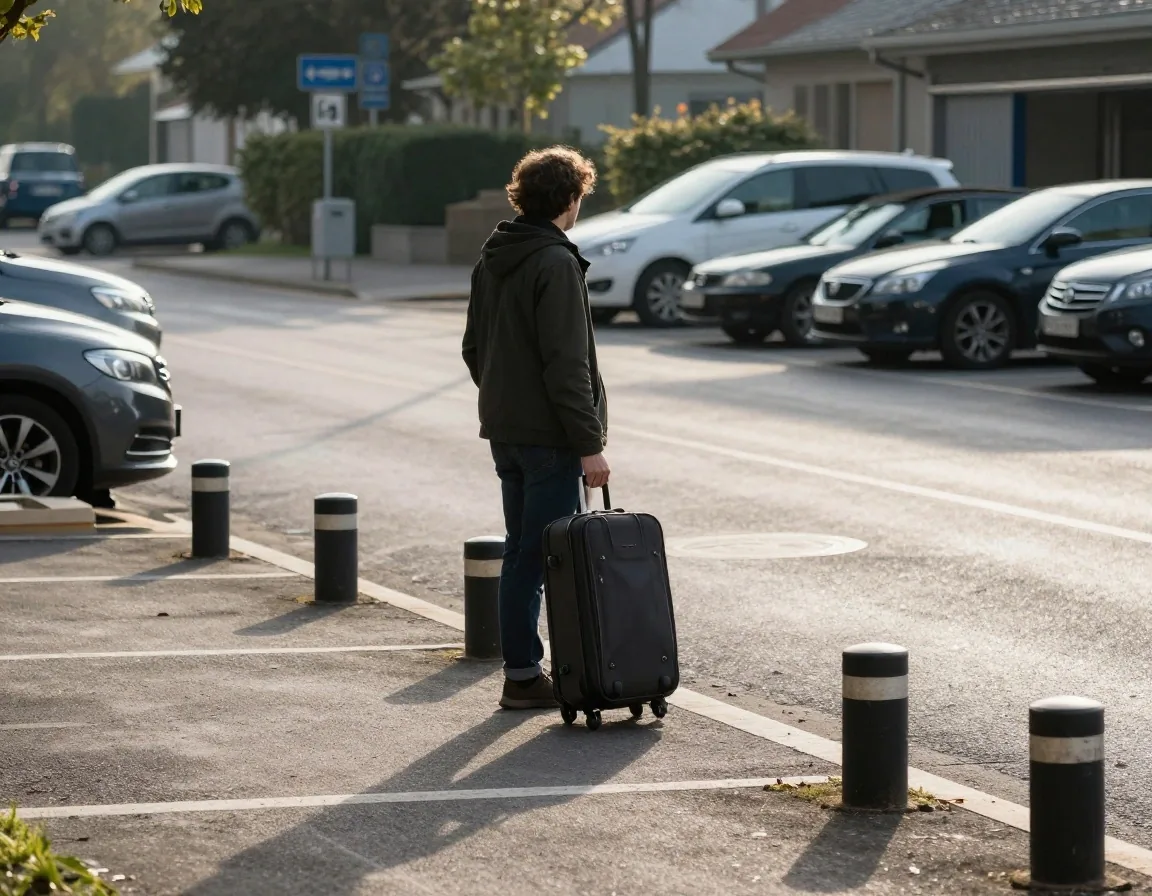 Short-stay parking bays outside Melbourne Airport terminal